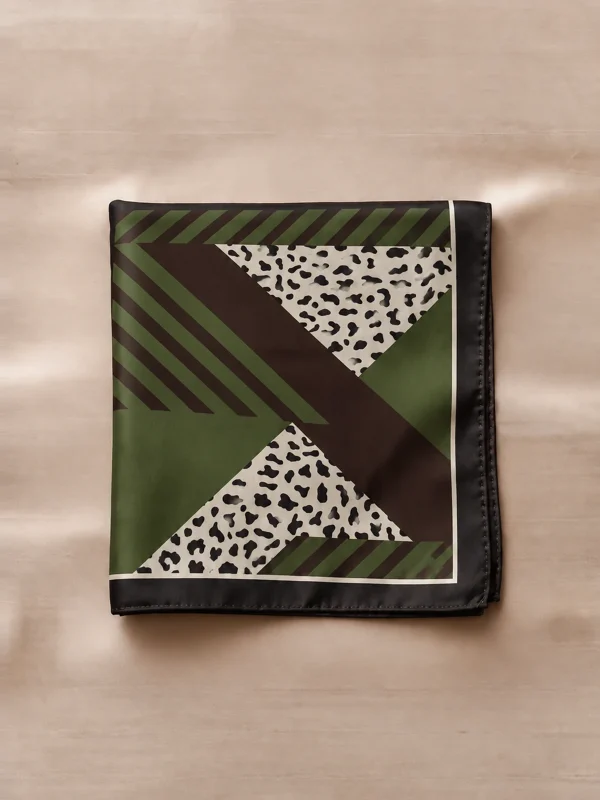 olive-geo-patchwork Olive Angle Bandana